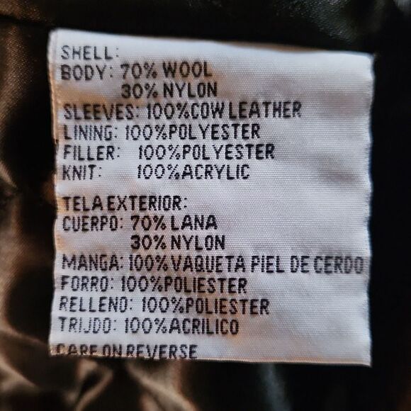 Tampa Bay Buccaneers Wool Leather Varsity Jacket XL - Picture 7 of 7